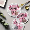 8pcs DIY Diamond Painting Coaster Kit With Holder - Salamander