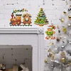 (US Local)Wooden Christmas Cookie Tree Diamond Painting Door Topper Decor Party Ornament