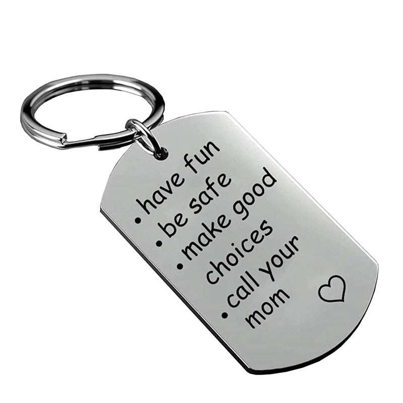 Cute Letter Titanium Steel Unisex Memorial Keychains