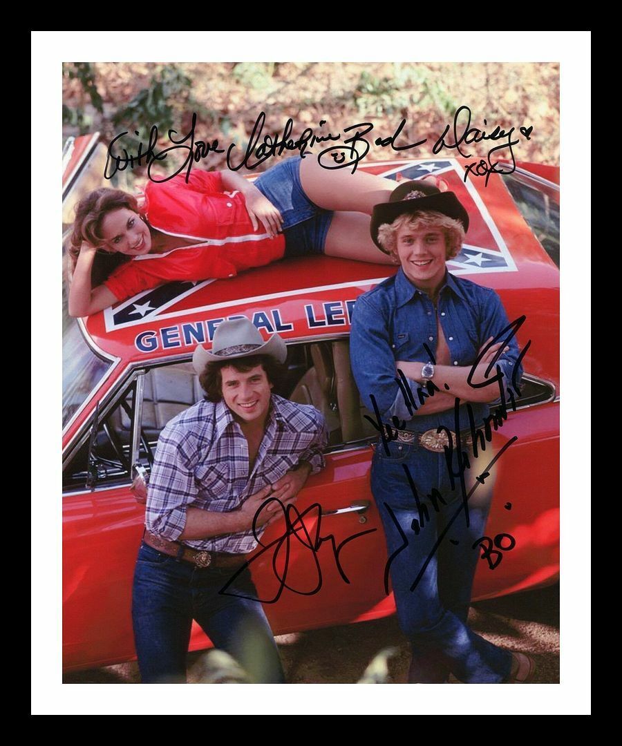 The Dukes Of Hazzard TV Cast Autographed Signed & Framed Photo Poster painting