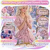 Winter Pink Gown Prayer Lady Special Shaped 5D DIY Partial Drill Diamond Painting Kits for Adults Beginners Home Decor Diamond Dots Paintings Diamond Art Kit 11.81x15.75inch