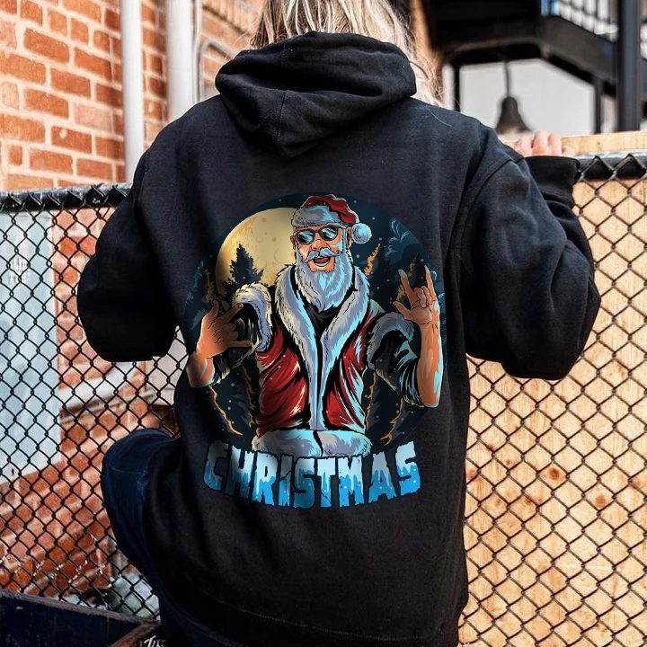 Santa Rockers Christmas Theme Hoodie