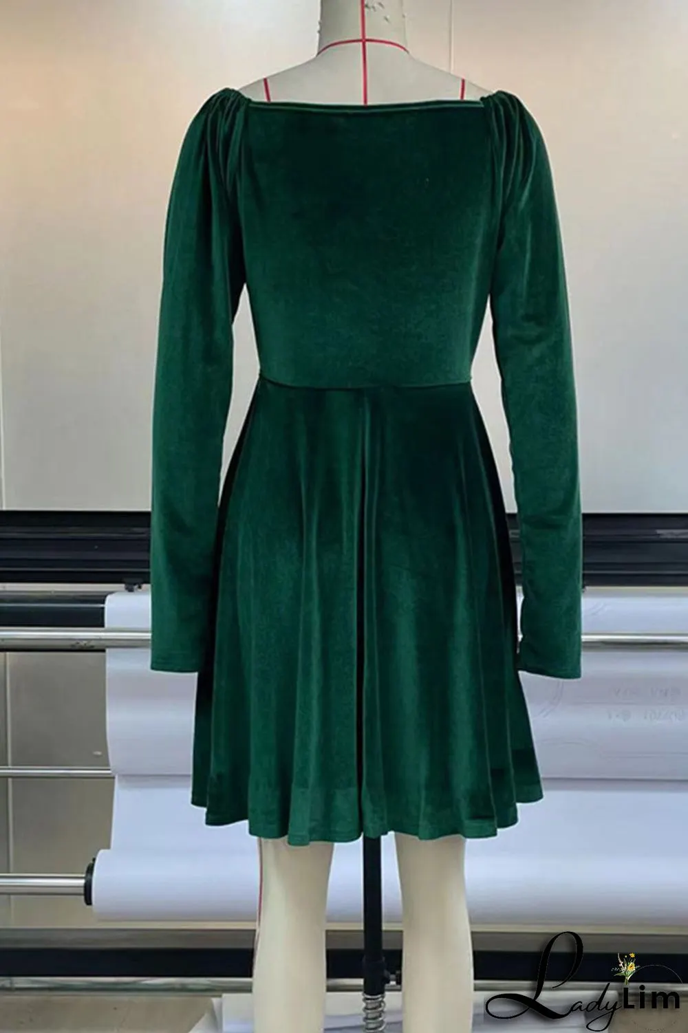 Blue Casual Solid Split Joint V Neck A Line Dresses