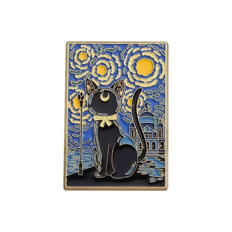 IG Style Pin Oil Painting Alloy Plating Unisex Brooches