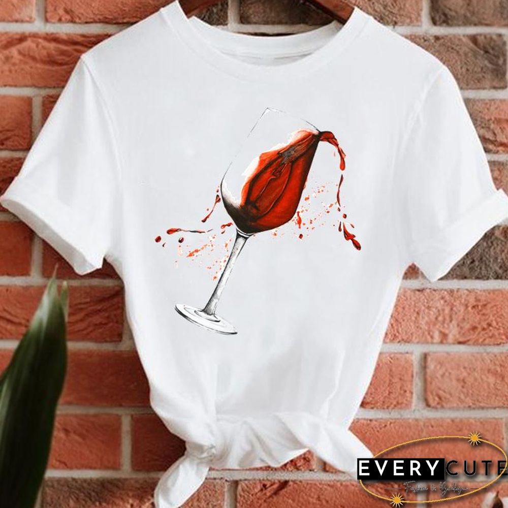 Women Lady Short Sleeve T-Shirts Print Tee Fashion Summer Clothes Female Style New 90S Trend Tshirt Top Graphic T-Shirt