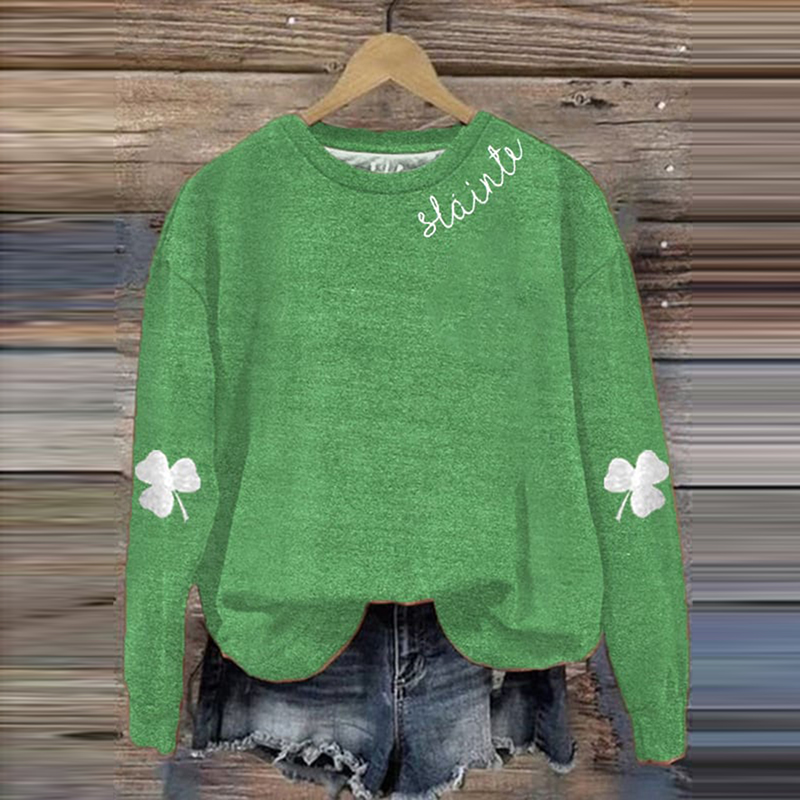 Women's Slainte St. Patrick's Day Printed Sweatshirt wearshes