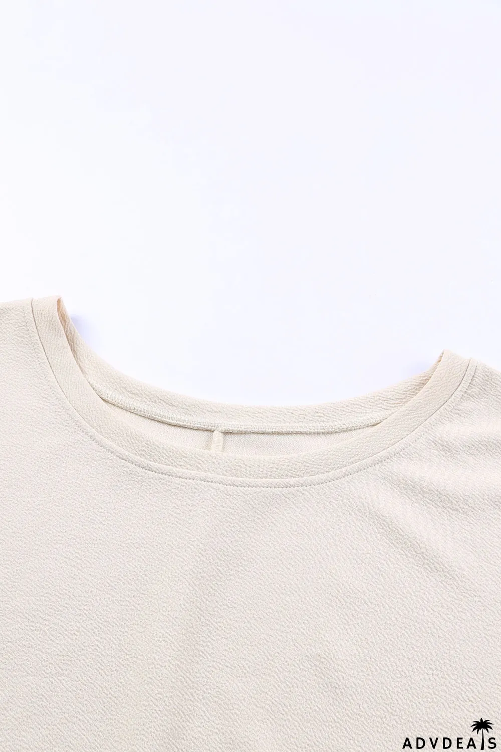 Beige Leopard Bell Sleeve Patchwork Plus Size Top