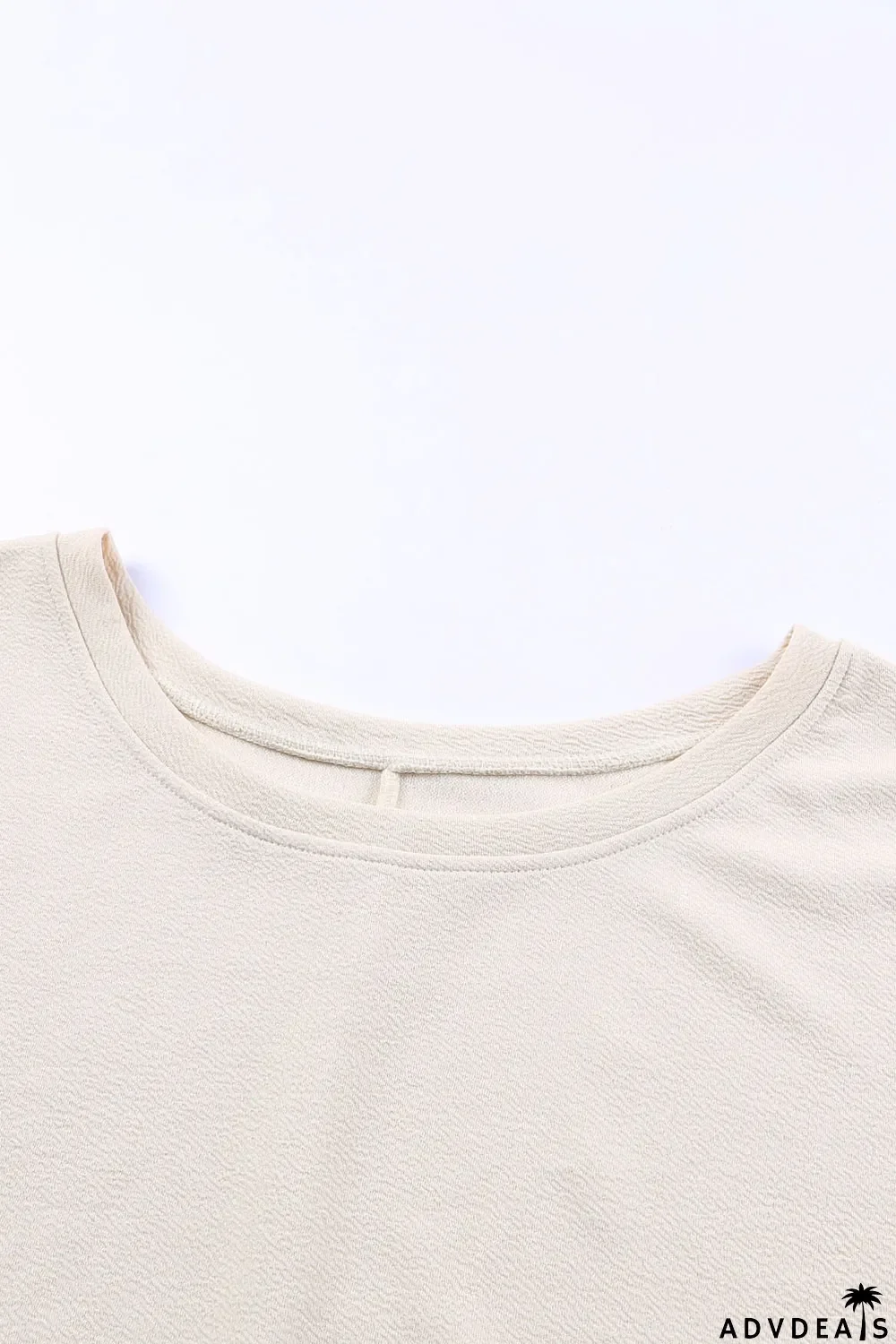 Beige Leopard Bell Sleeve Patchwork Plus Size Top