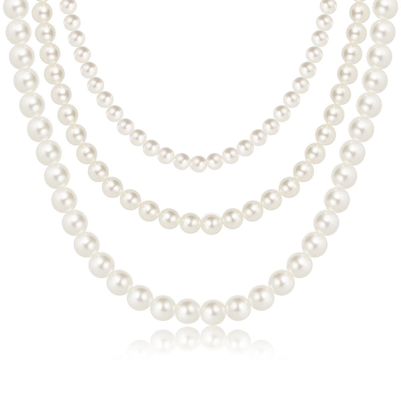 Fashion Round Artificial Pearl Women's Necklace 1 Piece3