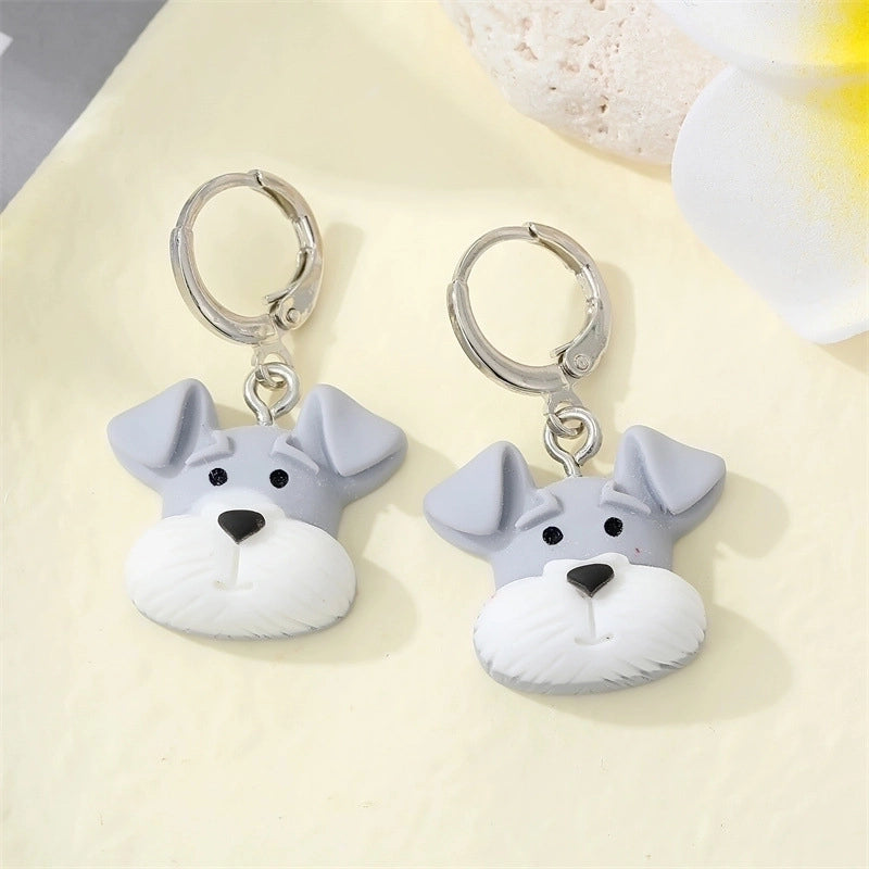 Cute Cartoon Animal Ghost Puppy Panda Halloween Shape Acrylic Earrings