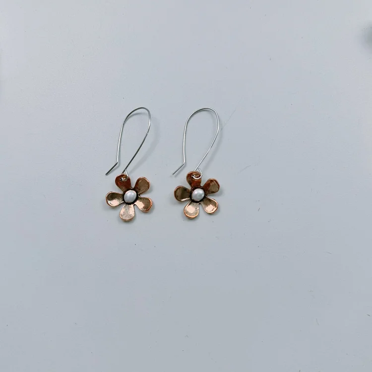 Retro Sunflower Pendant Earrings