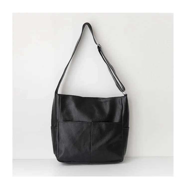 Soft Leather Crossbody Tote