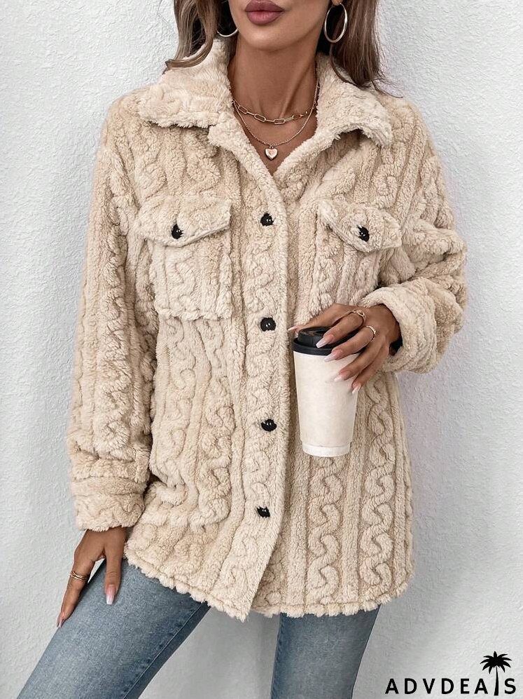 Coral Fleece & Flannel Ladies Regular Casual Warm Jacket, Fall/Winter