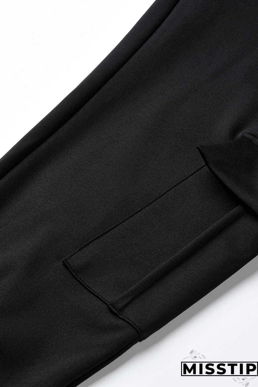 Fluorescent green Drawstring High Solid Pocket Draped Boot Cut Pants Bottoms