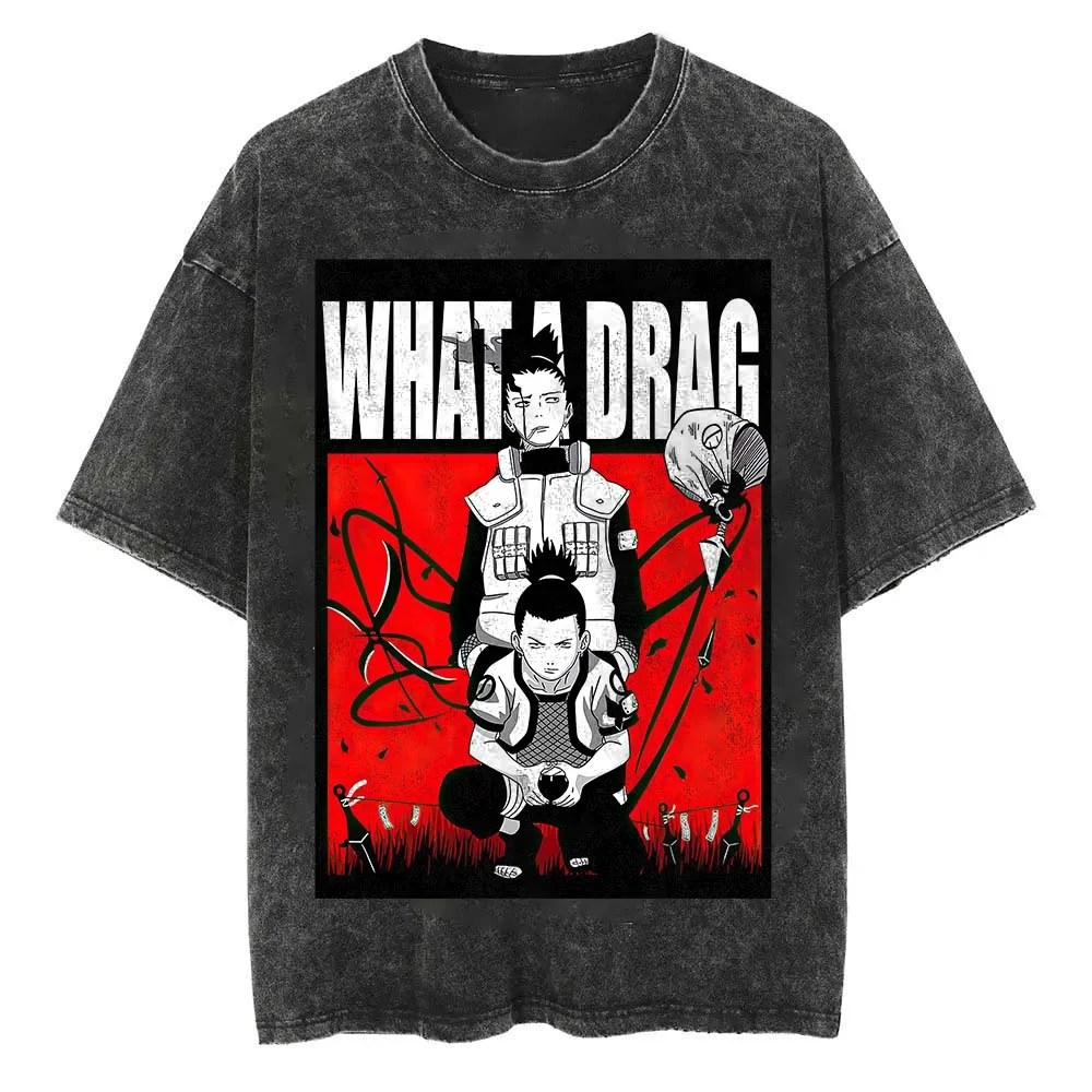 What A Drag Naruto Printed Unisex Washed T-Shirt