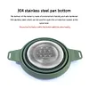 Foldable Portable Camping Cooker Pot Silicone Outdoor Kettle Cookware Tableware
