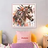 Horse-Partial 11CT Stamped Cross Stitch Bead Embroidery 36*36cm/14.17*14.17in tapestrymarket