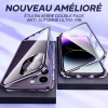 Coque Transparente magnétique pour iPhone avec Boucle Bouble Face