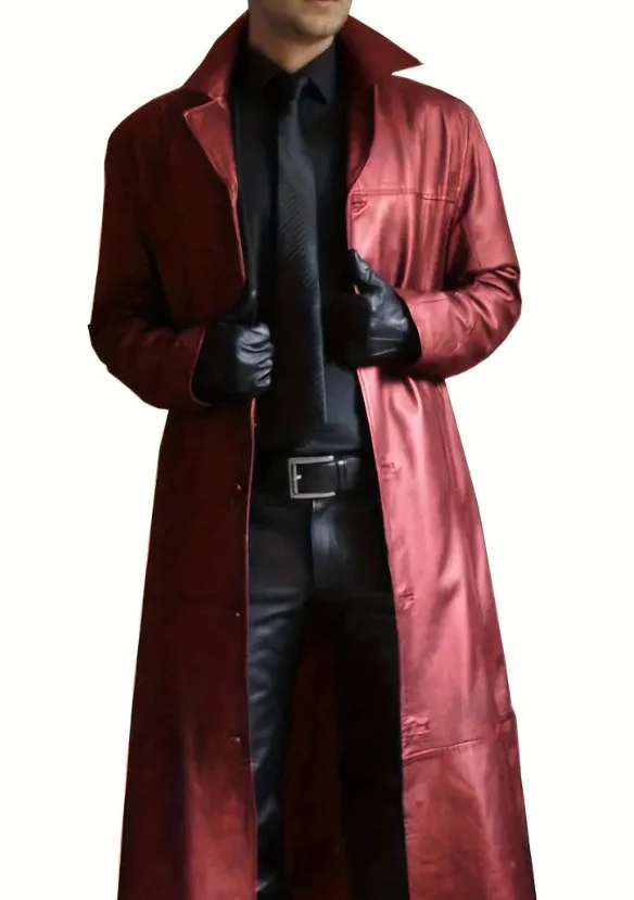 Nigikala Nigikala Men's Long-Winded Men's Fashion Plus PU Leather Jacket