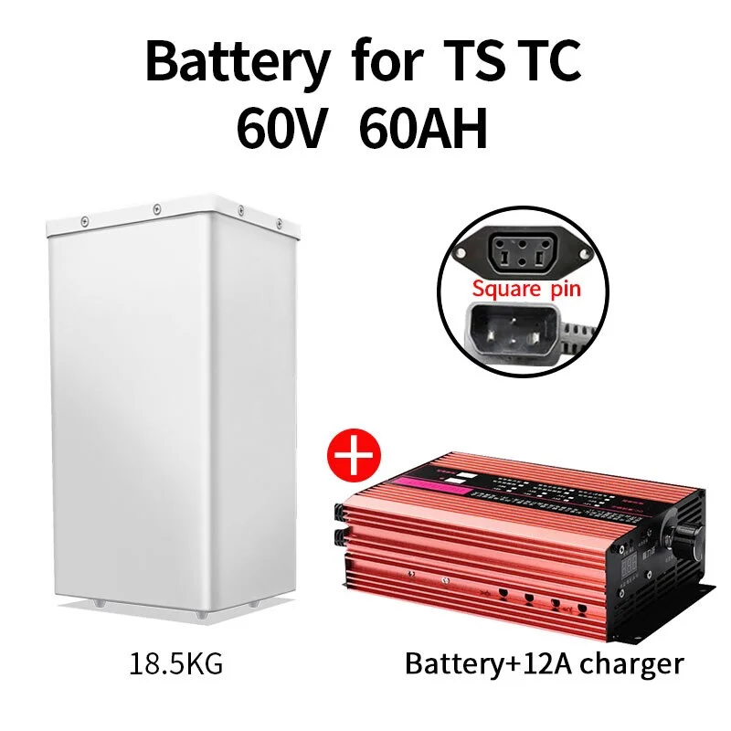 60V 55AH 60AH Large Capacity Battery for Super SOCO TS TC Ant BMS Direct replacement Compatible with Dual Batteries