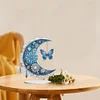 (US Local)Double Sided Acrylic Special Shape Moon Butterfly Diamond Painting Desktop Ornaments Kit