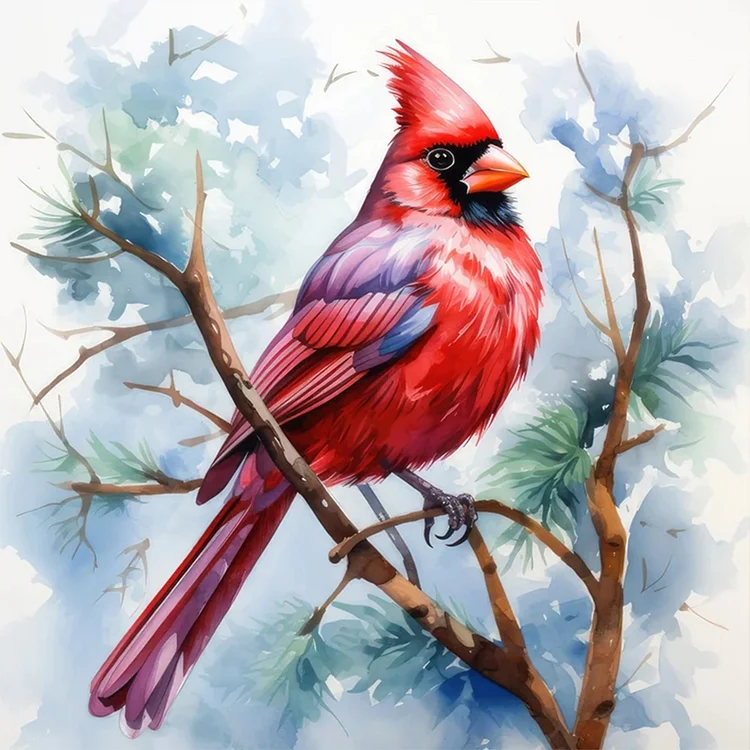 Sparrow On The Branch - Painting By Numbers - 40*40CM gbfke