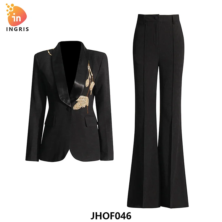 Casual Style Charming Fall Collection Luxury Pants Womenswear Elegant Style-JHOF046