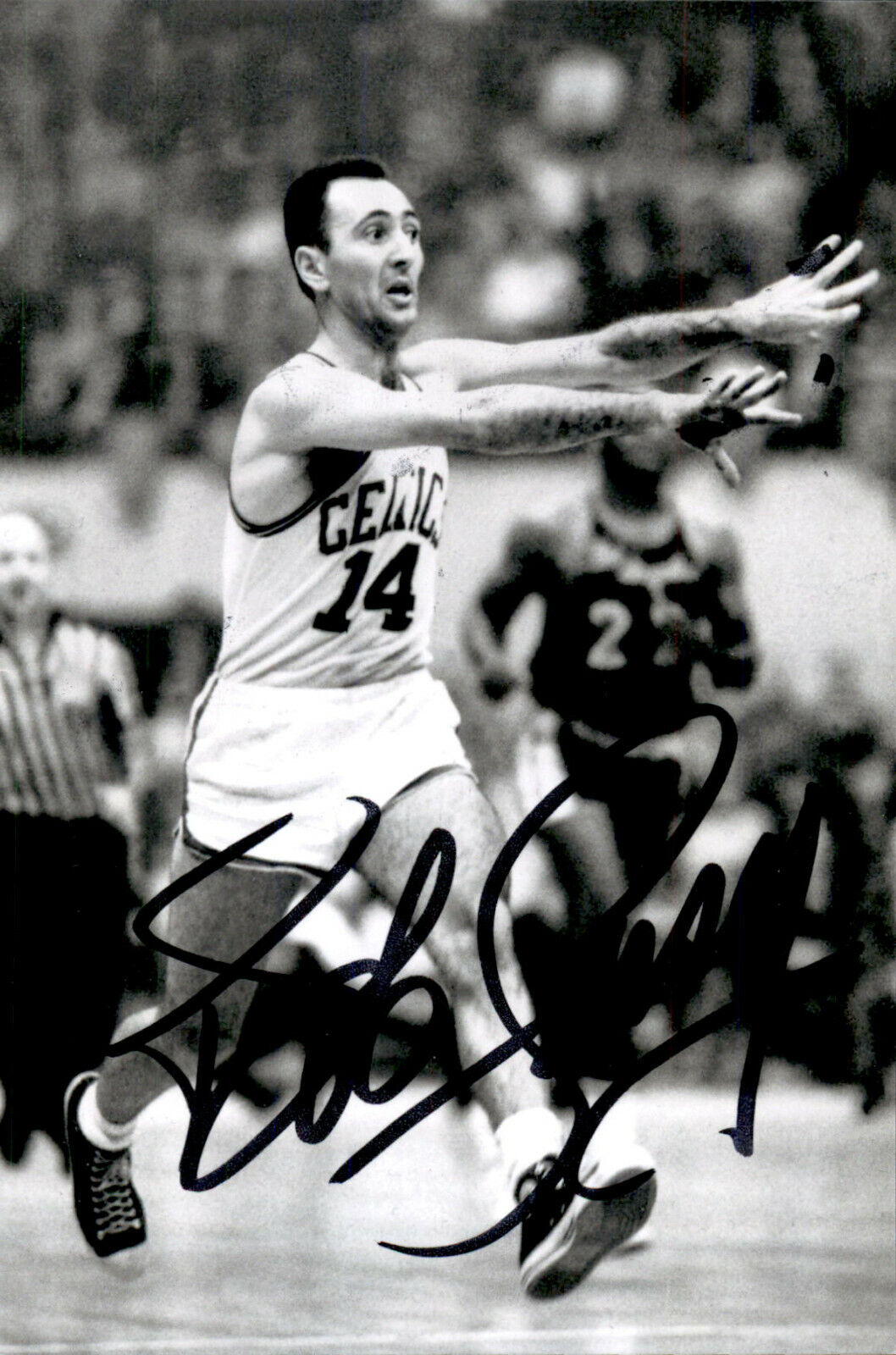 Bob Cousy SIGNED autographed 4x6 Photo Poster painting BOSTON CELTICS NBA HALL OF FAME