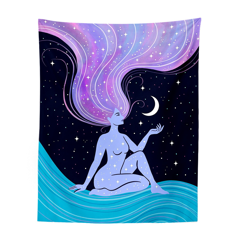 

Moon Phase Girl - Tapestry, 200*145cm, 501 Original