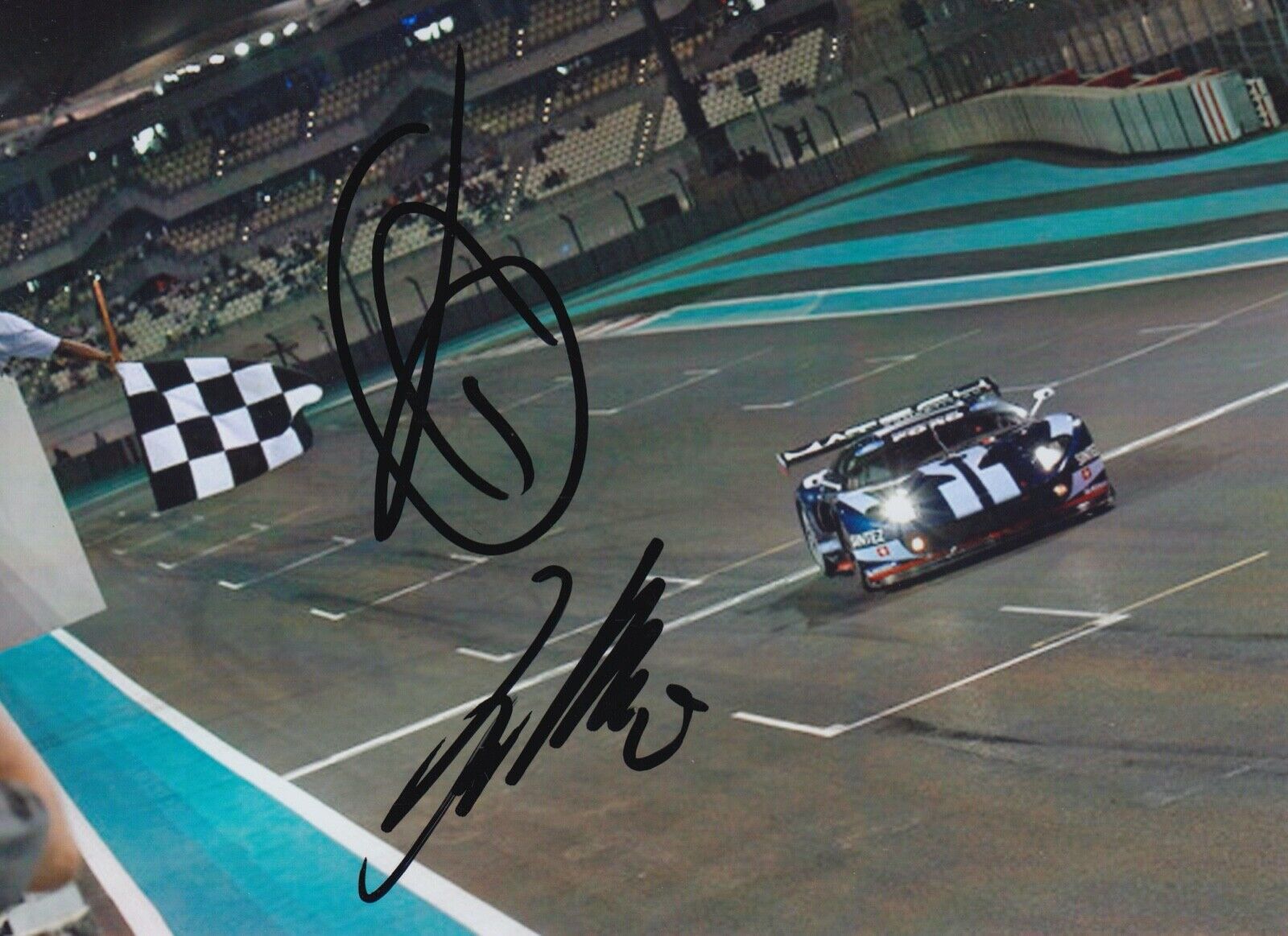 Thomas Mutsch and Romain Grosjean Hand Signed 7x5 Photo Poster painting - FIA GT Championship 20