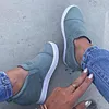 Women Faux Suede Wedge heel Sneakers Slip on Breathable Shoes