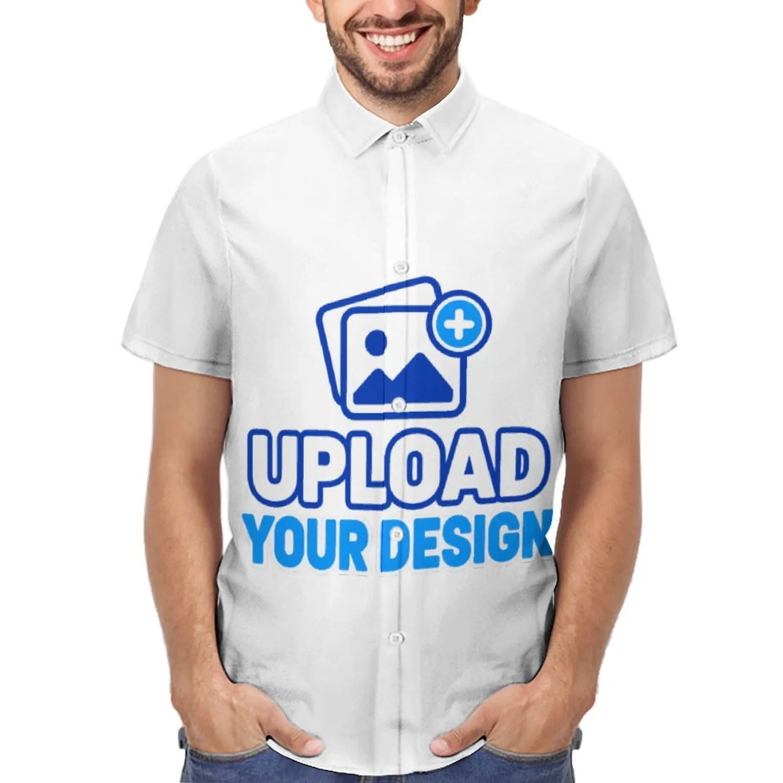 Men's Short Sleeve Shirt custom product view 8