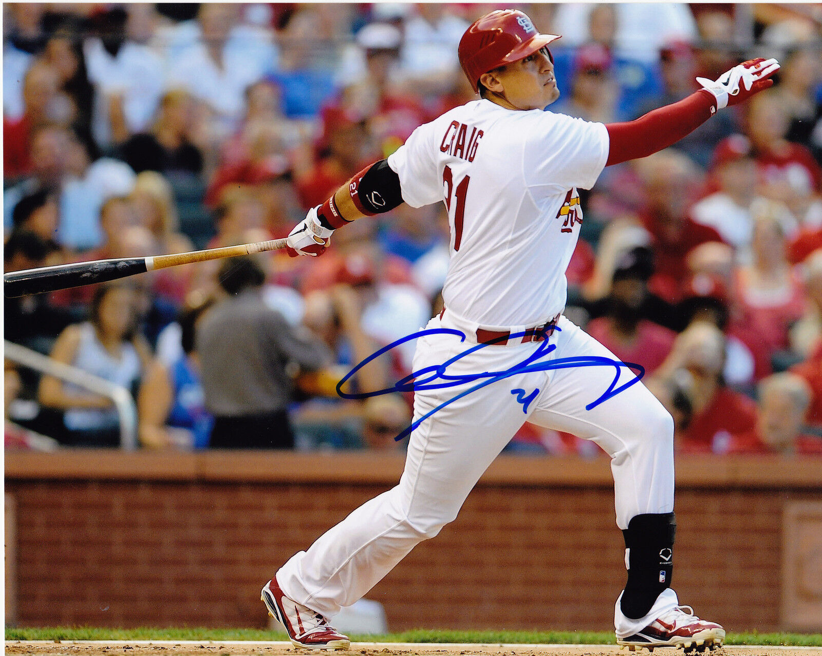 ALLEN CRAIG ST. LOUIS CARDINALS ACTION SIGNED 8x10