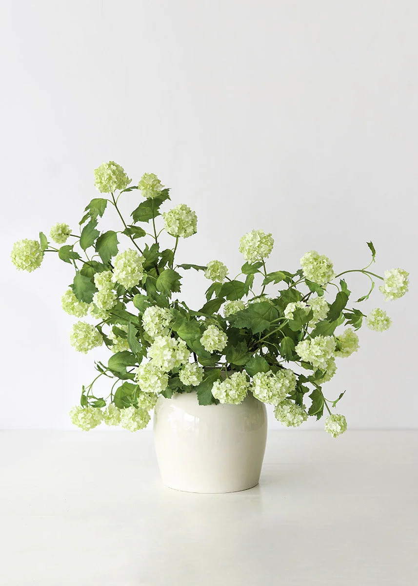 Soft Green Artificial Snowball Flowers - 24"