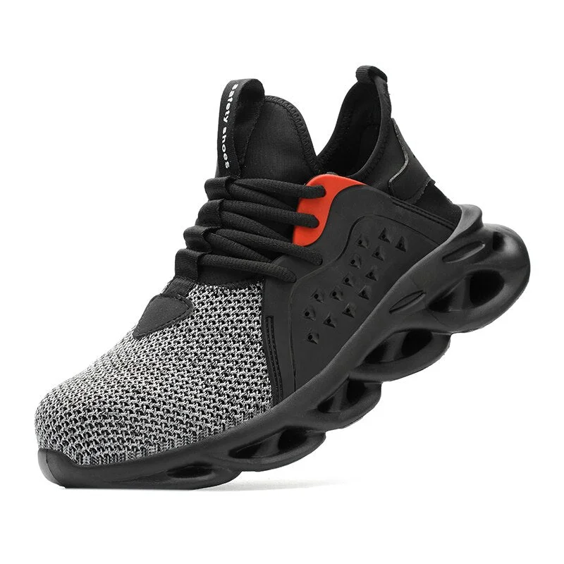 Man's Safety Shoes Summer Boots With Steel Toe Breathable High Top Sneakers Vulcanise Sneakers Lightweight Casual Working Shoes