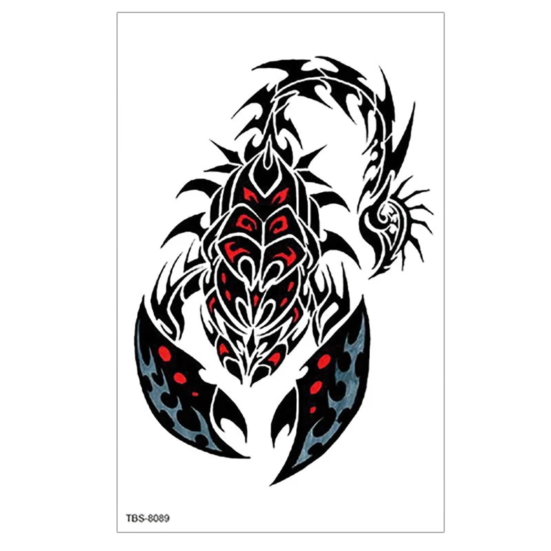 Waterproof Temporary Tattoo wolf tiger totem Fake Tatto Flash Tatoo cross angel Hand Arm middle size art Tattoos for Women men
