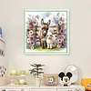 Flowers, Donkeys And Sheep-11CT Stamped Cross Stitch 40*40cm/15.75*15.75in tapestrymarket