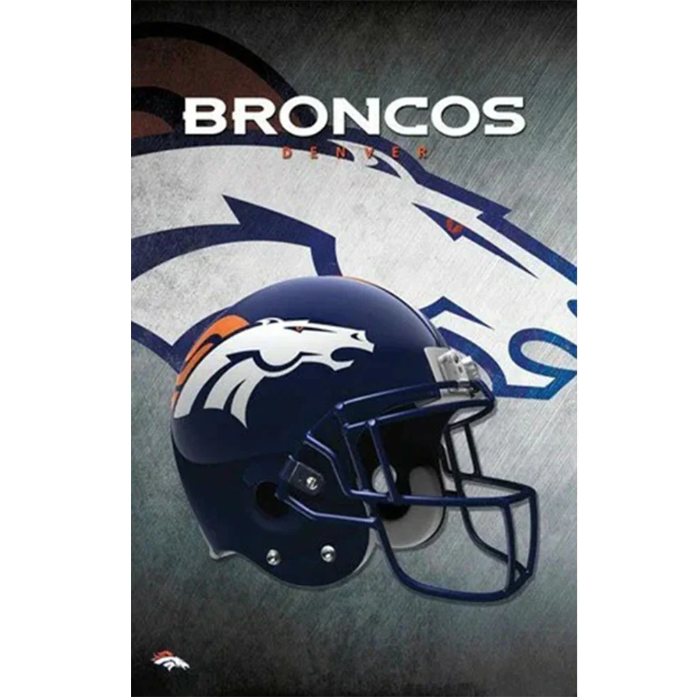 Big Size Round Diamond Painting - Denver Broncos(35*50cm)