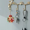 6PCS-Animal famille-double face perceuse-diamant porte-clés