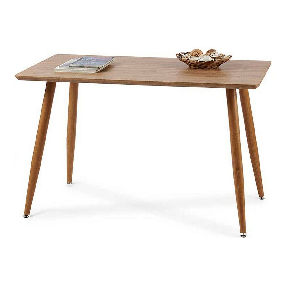 Dining Table Gift Decor Brown Metal Wood Melamin 120 x 70 x 75 cm