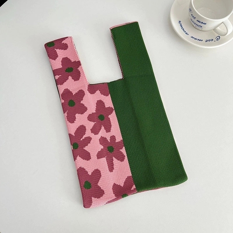 Korean Style Spring And Summer New Arrival Women’s Bag Handbag Bag Fashionable Simple Niche Knitted Bag Vesel Bag Crossbody Bag