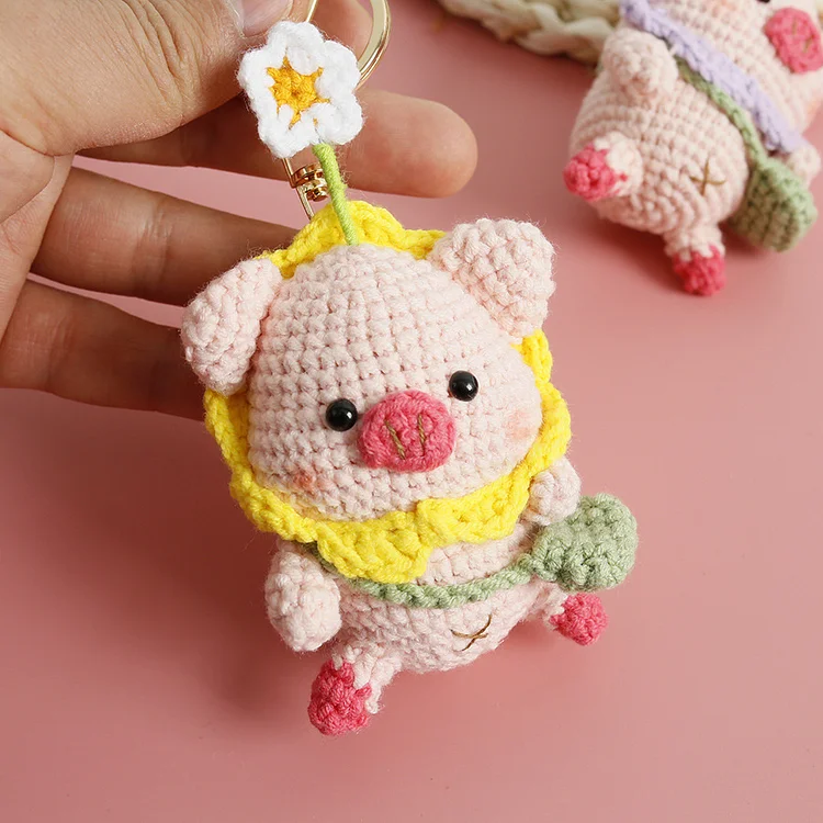YarnSet-Flower Piggy Crochet Kit For Beginners