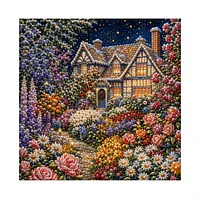Night Flower Cottage - Pearls Painting