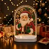 DIY Diamond Art LED Night Light &ndash; Light-Up Table Decor, Double-Sided Printed DIY Crystal Pearl Painting Decoration for Christmas & Holiday Gifts
