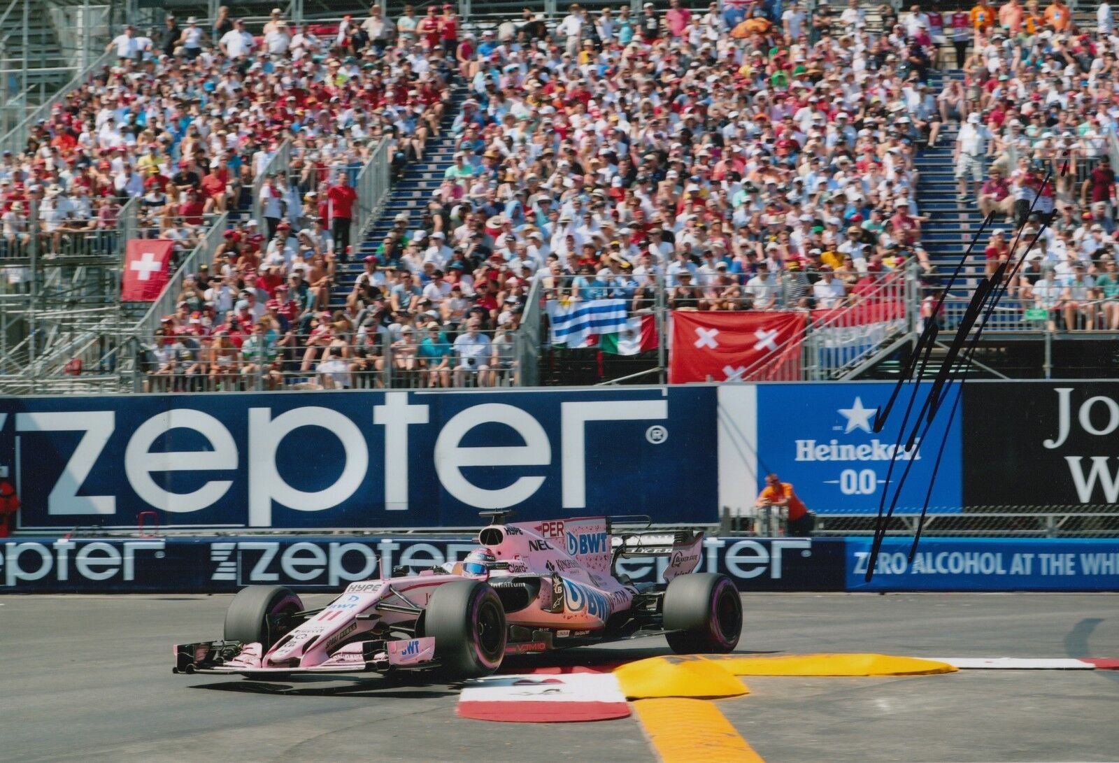 Esteban Ocon Hand Signed 12x8 Photo Poster painting Sahara Force India F1 1.