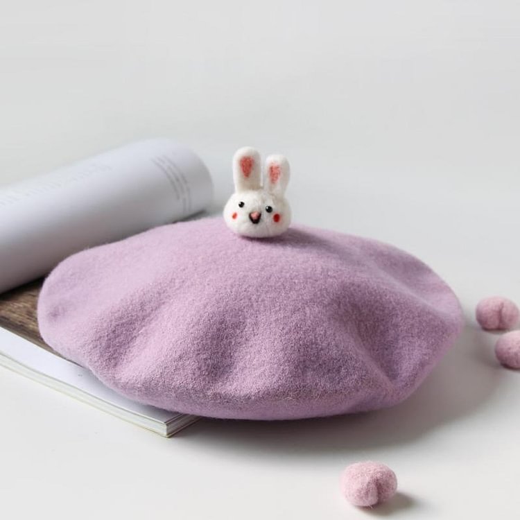 Little Cute Rabbit Beret Hat - Modakawa Modakawa