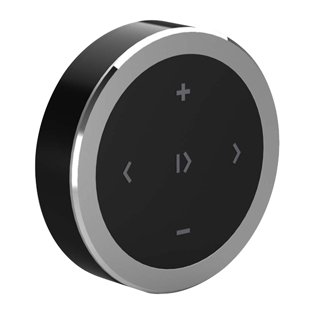 

Bluetooth Car Steering Wheel Media Remote for iPhone iPad Samsung (Black), Silver, 501 Original