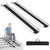[US Local Warehouse] 8 Feet Retractable Wheelchair Ramp 94x7.4inch Handicap Ramp 661LBS Capacity Wheel Chair Ramps for Home Entry Steps Stairs Doorways