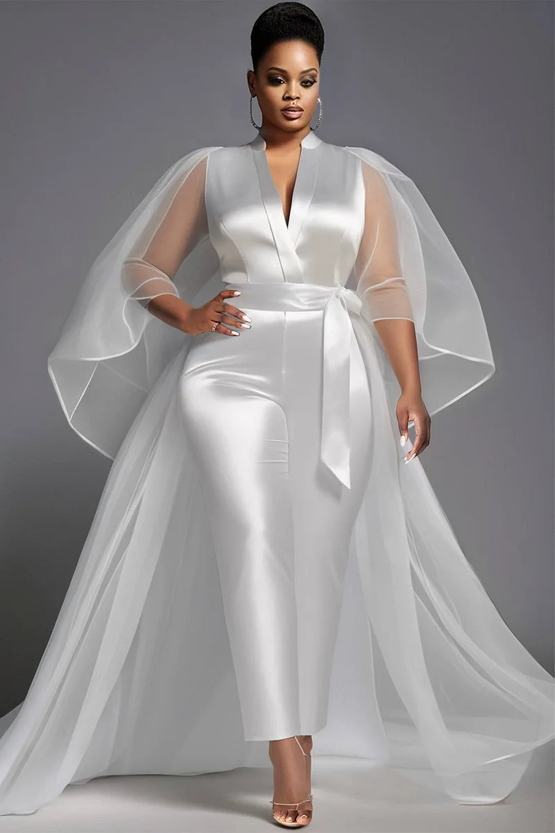 Xpluswear Plus Size Formal Casual Solid Off The Shoulder V