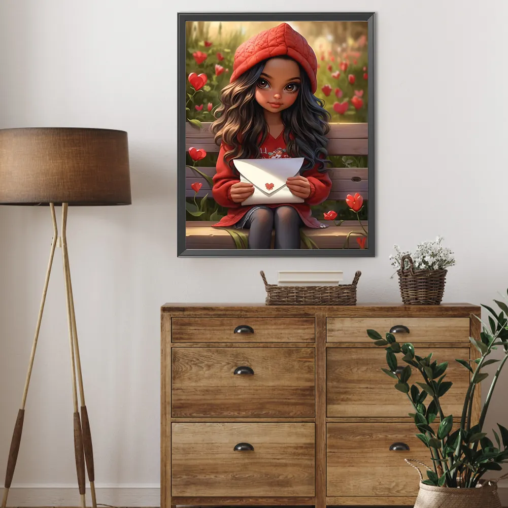 Full Round Diamond Painting 40*50cm - Sweet Girl